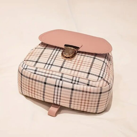 Plaid Pink Backpack - Picture 4 of 4